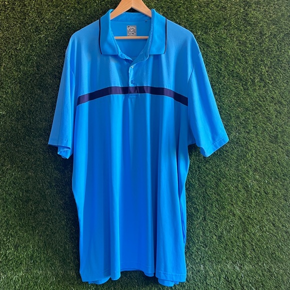 Callaway Other - 3XLT Callaway Swing Tech Opti Dry Short Sleeve Polo Golf Shirt Blue